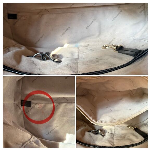 VINTAGE | Brahmin Tuscan Tri-Texture Satchel Crossbody Includes Original Dustbag - Picture 6 of 11